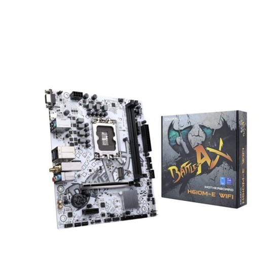 COLORFUL BATTLE-AX H610M-E WIFI V20 13TH AND 12TH GEN MOTHERBOARD