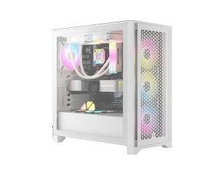 Corsair iCUE 4000D RGB AIRFLOW Mid-Tower Casing (White)