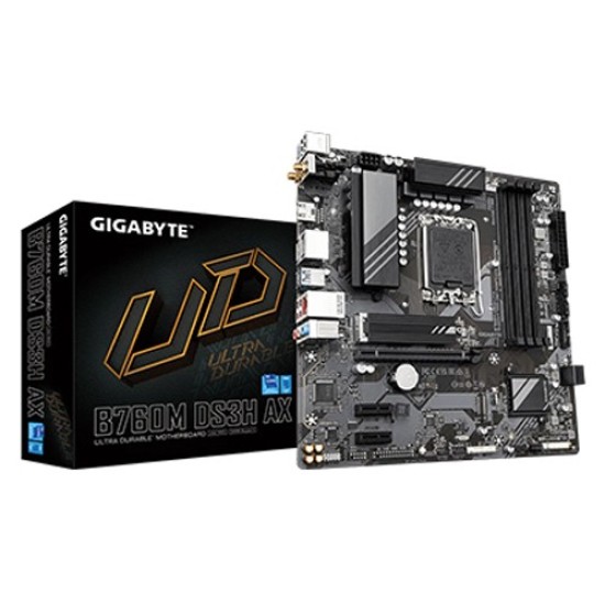 GIGABYTE B760M DS3H AX DDR5 13th and 12th Gen mATX Motherboard