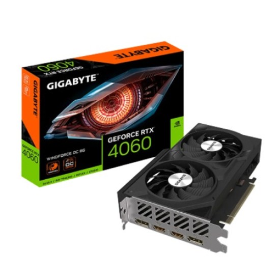 GIGABYTE GeForce RTX 4060 WINDFORCE OC 8G GDDR6 Graphics Card