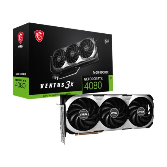 MSI GeForce RTX 4080 16GB VENTUS 3X OC GDDR6X Graphics Card