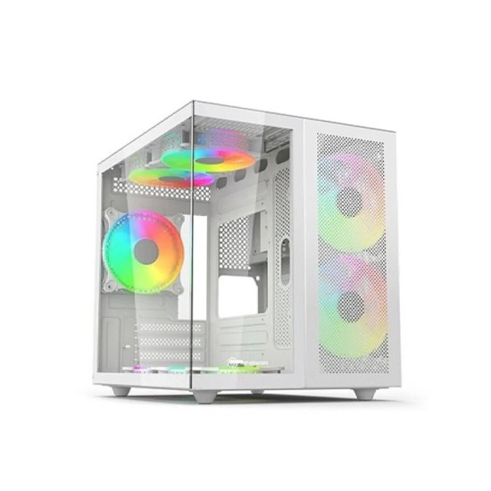 REVENGER DUO DYNAMIC FULL-VIEW MINI-TOWER ATX CASE (White)