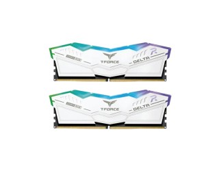 TEAM DELTA RGB WHITE 32GB (16X2) DDR5 5200MHZ GAMING DESKTOP RAM