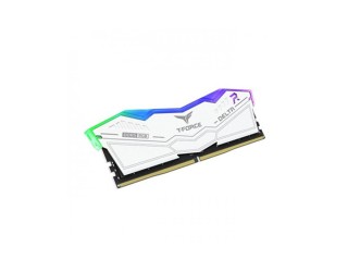 TEAM T-FORCE DELTA RGB 32GB (16GBX2) 6000MHZ DDR5 GAMING RAM WHITE