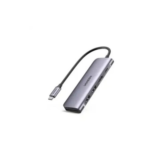 UGREEN CM195 USB-C to 2 Ports USB3.0-A Hub HDMI TF/SD with PD Power Supply