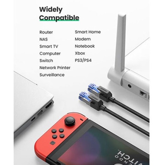 UGREEN NW153 3M CAT8 Shielded Round Braided Cable (80432)